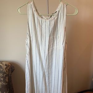 Striped Linen Shift Dress